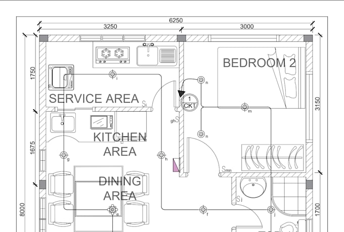 autocad lighting and electrical plan design for floor plan